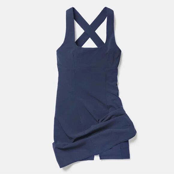NEW Outdoor Voices Cross Back Exercise Dress in Navy Blue Size XL - Picture 8 of 16